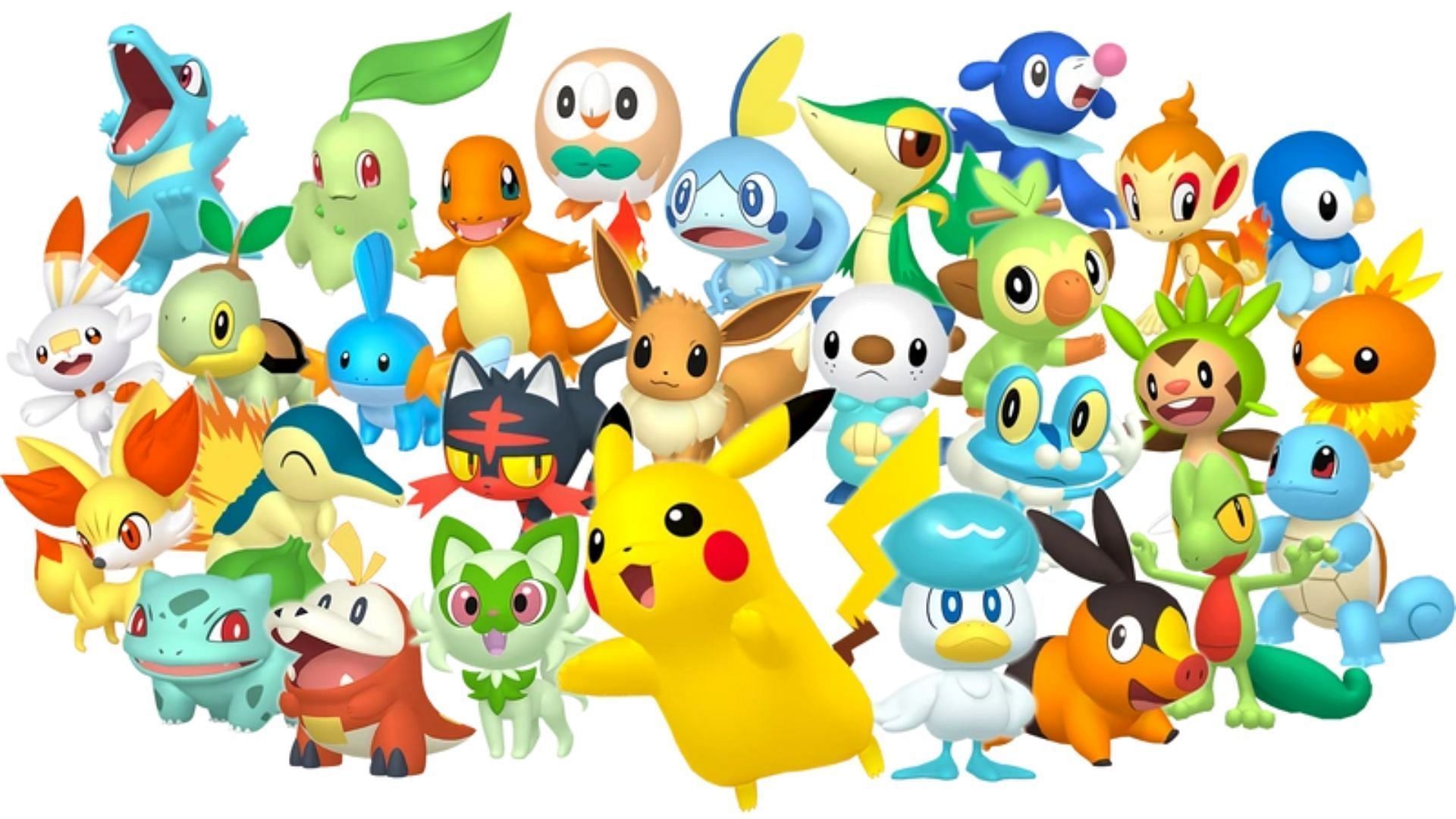 Every starter pocket monsters in the Pokemon franchise (Image via The Pokemon Company)