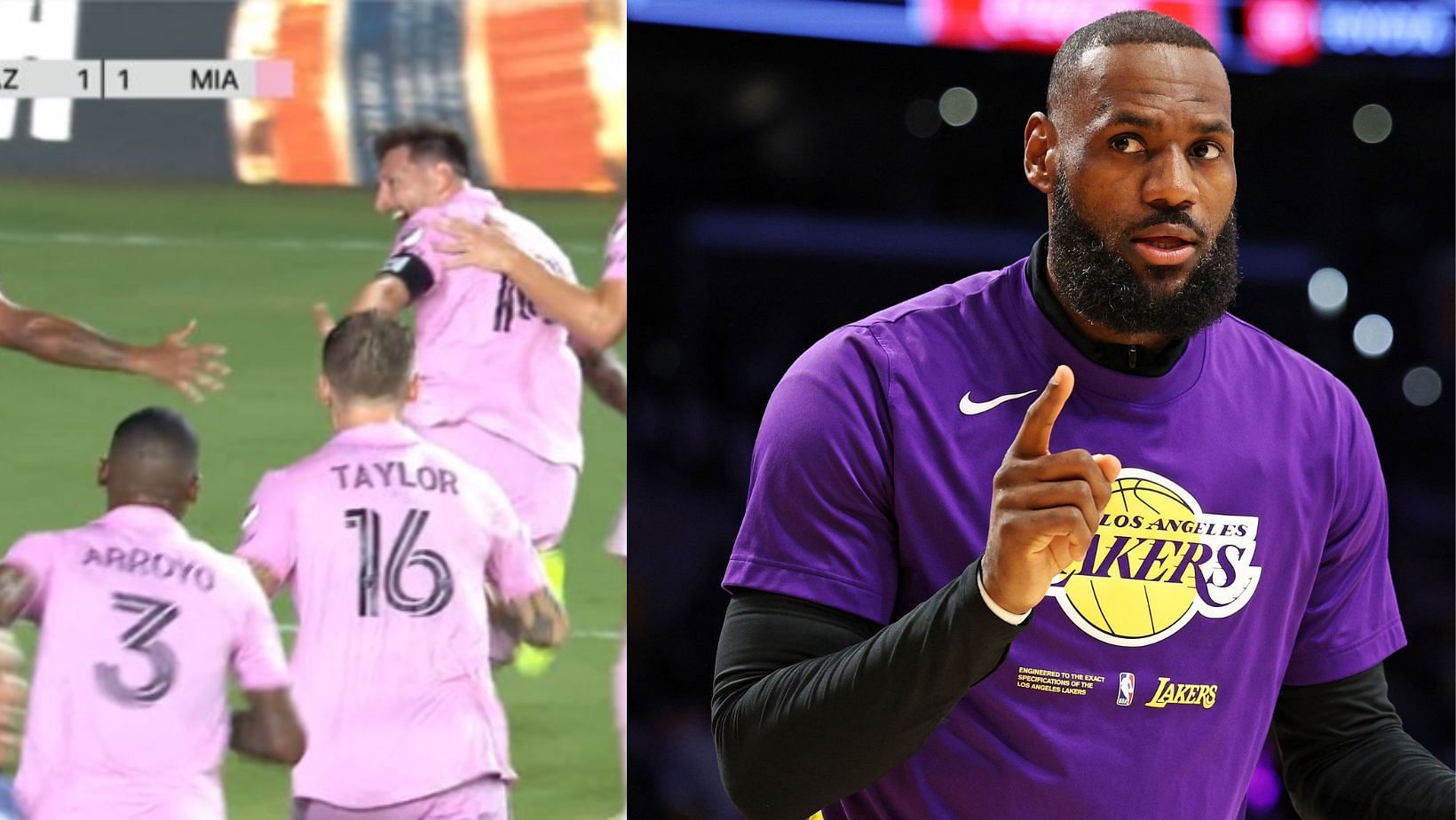 LeBron James congratulated Lionel Messi for scoring the winning goal in his MLS debut with Inter Miami.