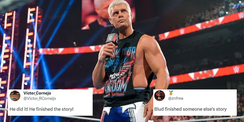 He Did It He Finished The Story Fans React To Cody Rhodes Holding He Did It He Finished The Story Fans React To Cody Rhodes Holding