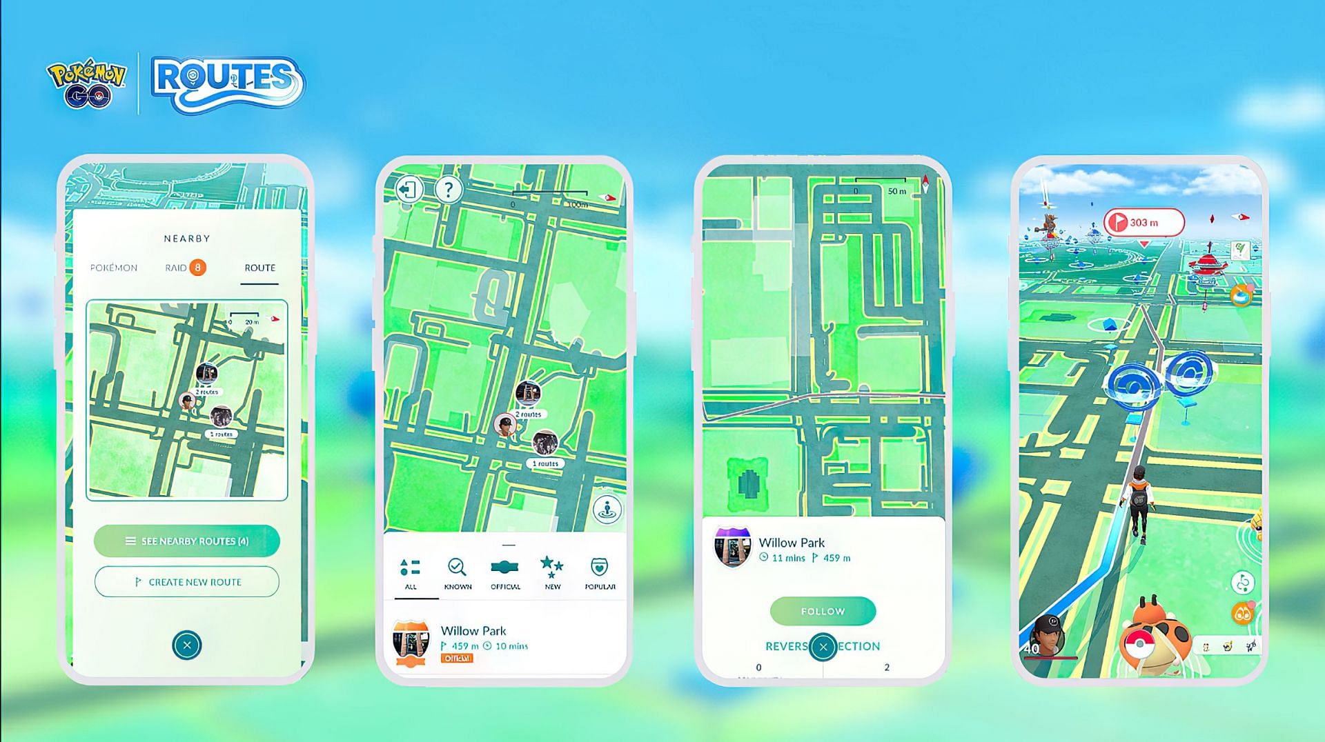 routes in pokemon go