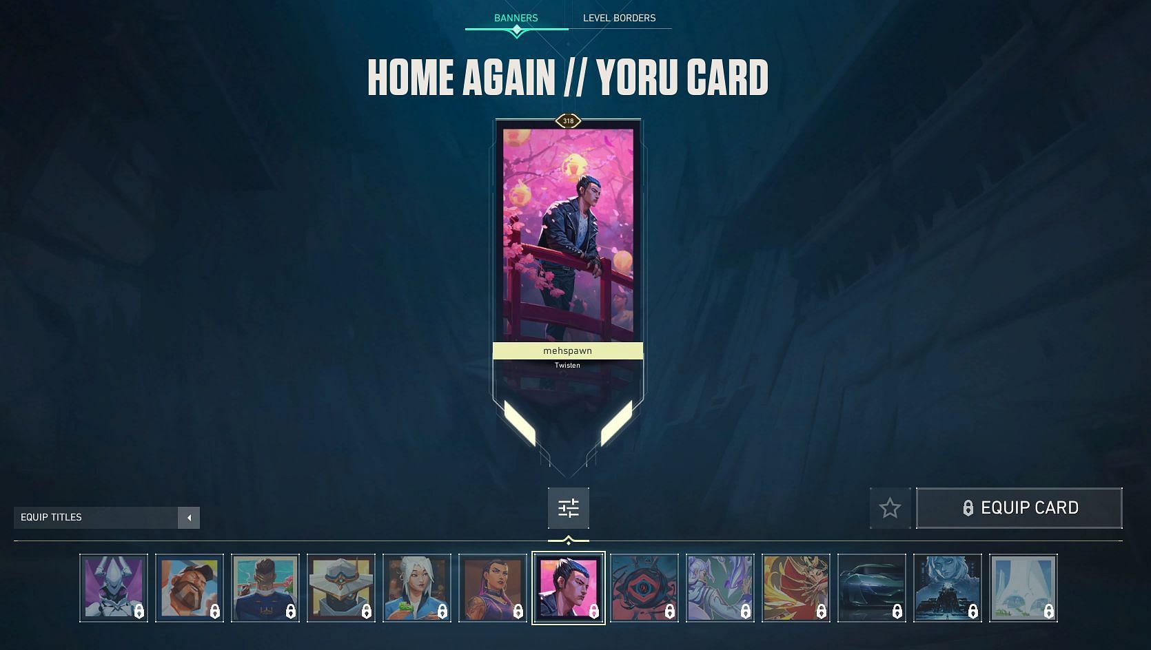 Home Again Player Card for Yoru (Image via Riot Games)