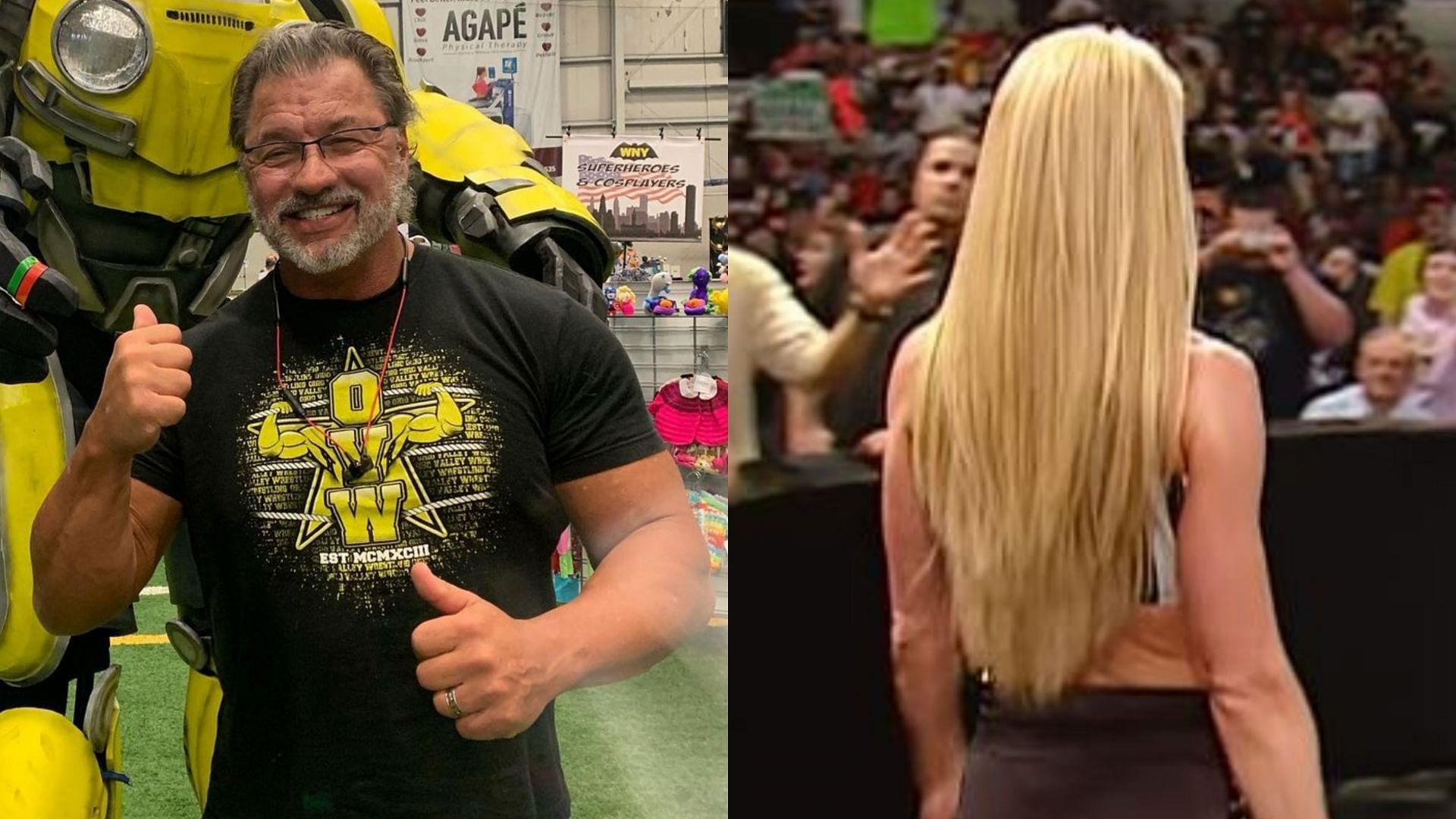 Former WWE Superstars Al Snow (left) and Sable (right)