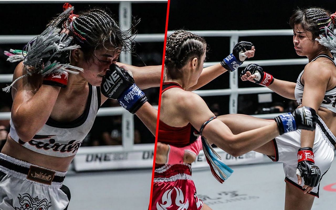 Stamp Fairtex and Alma Juniku at ONE: Legendary Quest [Credit: ONE Championship]