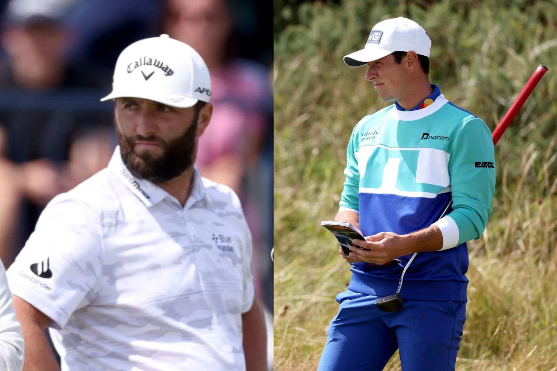 Jon Rahm and Viktor Hovland will be teeing off at 9:05 a.m., ET on Sunday (Image via Getty).