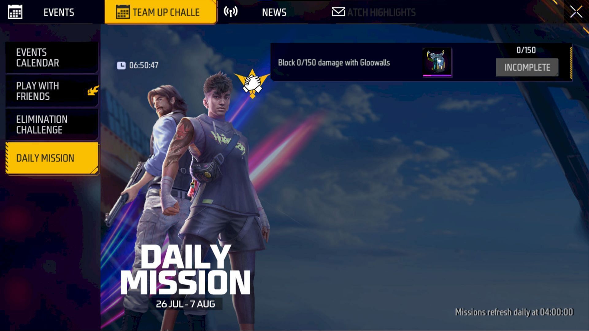 Daily Missions are available until August 7, 2023 (Image via Garena)