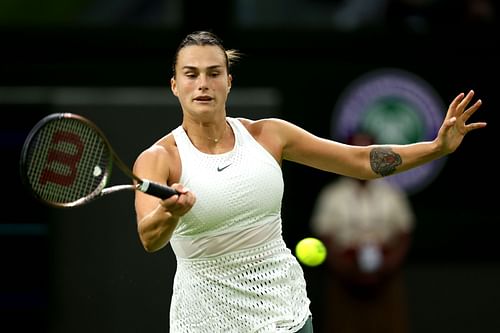 Aryna Sabalenka at the 2023 Wimbledon.