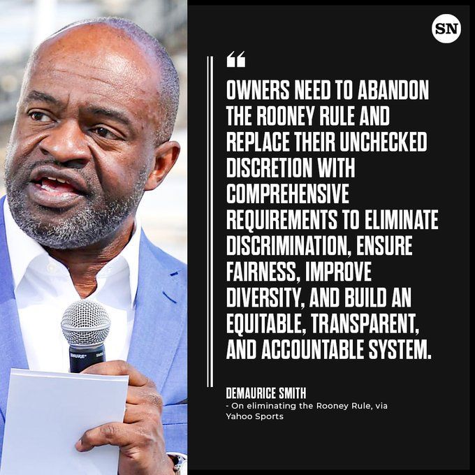 DeMaurice Smith thinks the NFL should eliminate the Rooney Rule & offers  new recommendations 