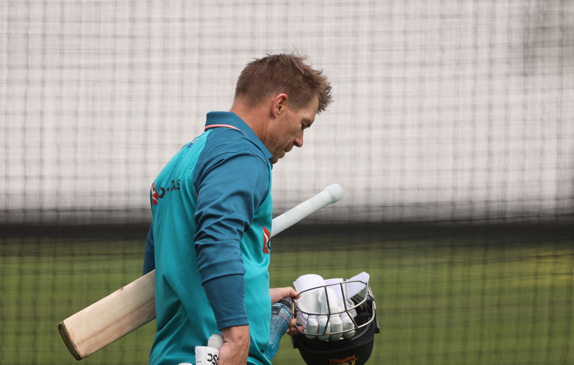 Australian opener David Warner in the nets ahead of the fifth Ashes 2023 Test. (Pic: Getty Images)
