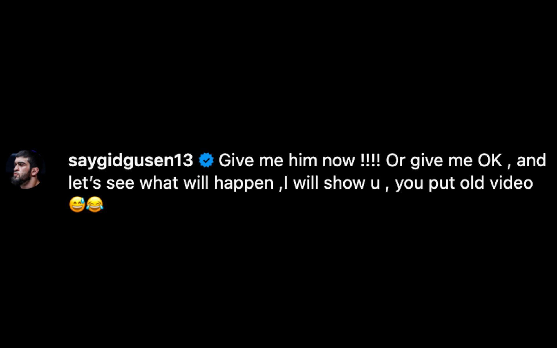 Dagi&#039;s comment on ONE&#039;s throwback video involving him and Christian Lee