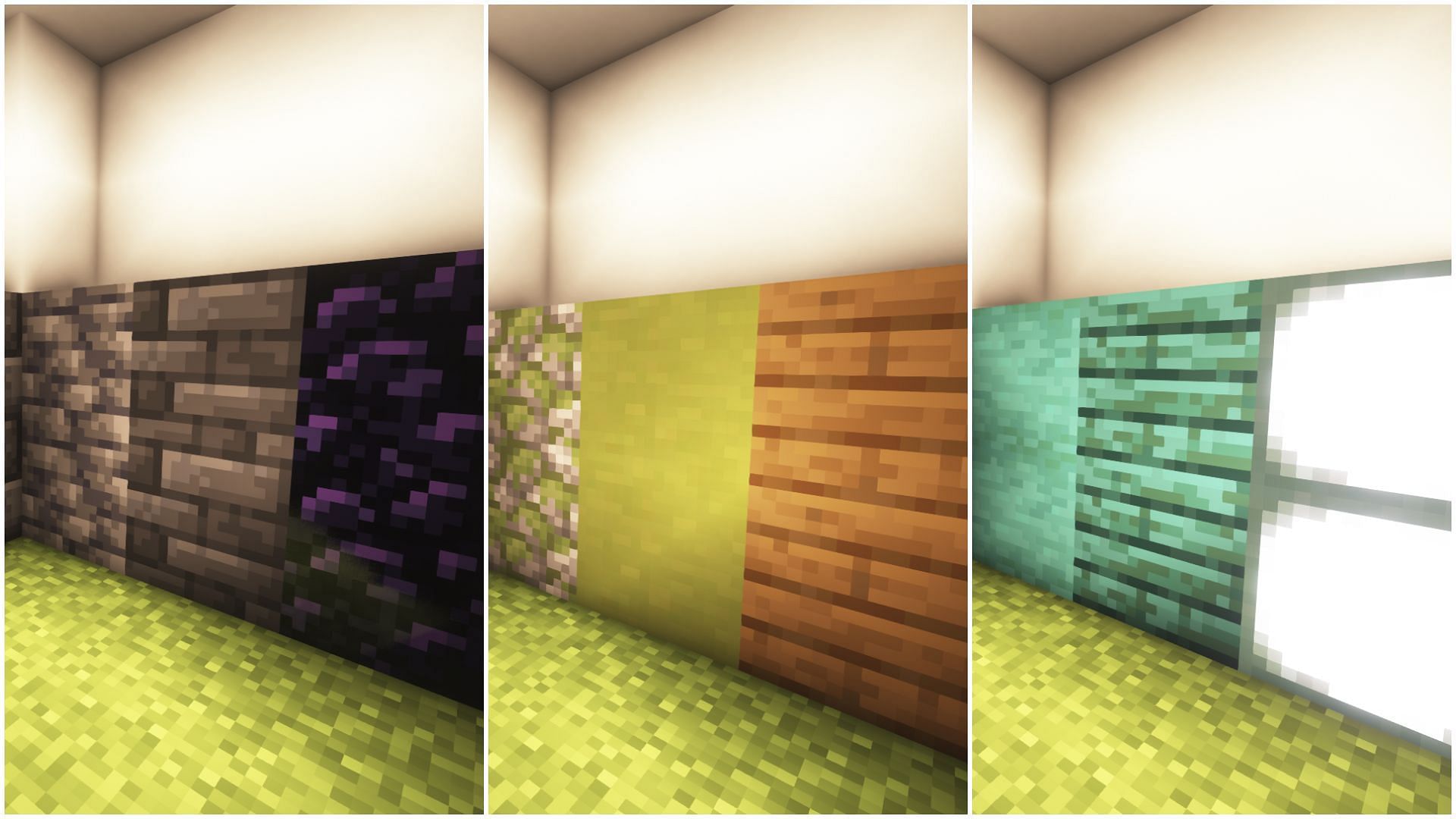 There are many different block color palette that players can use to build in Minecraft (Image via Sportskeeda)