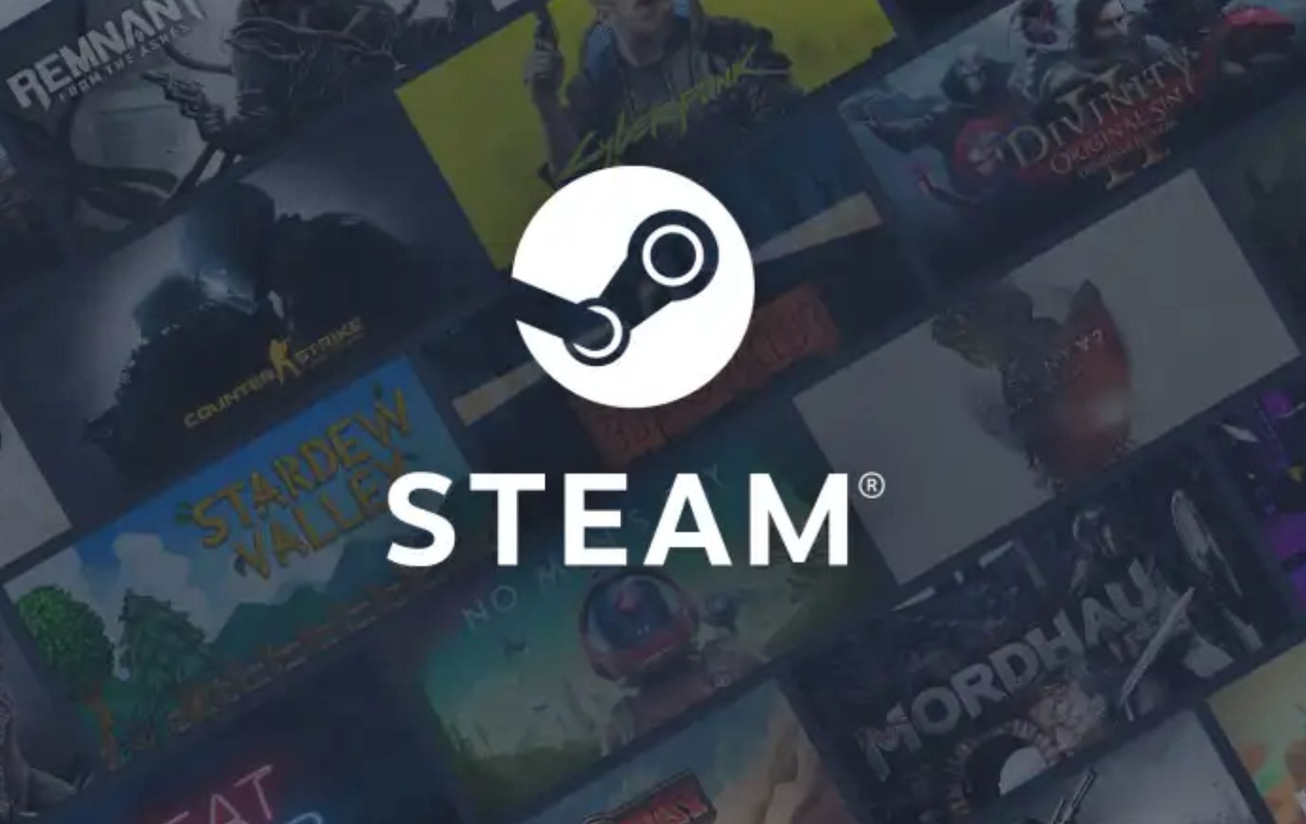 Steam banner with logo and background