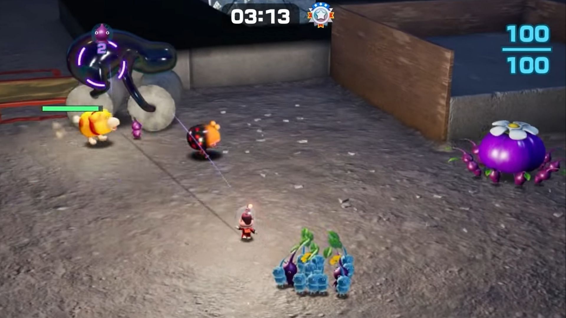 The tenth floor of the Trial of the Sage Leaf in Pikmin 4 (Image via Nintendo/YouTube: BeardBear)