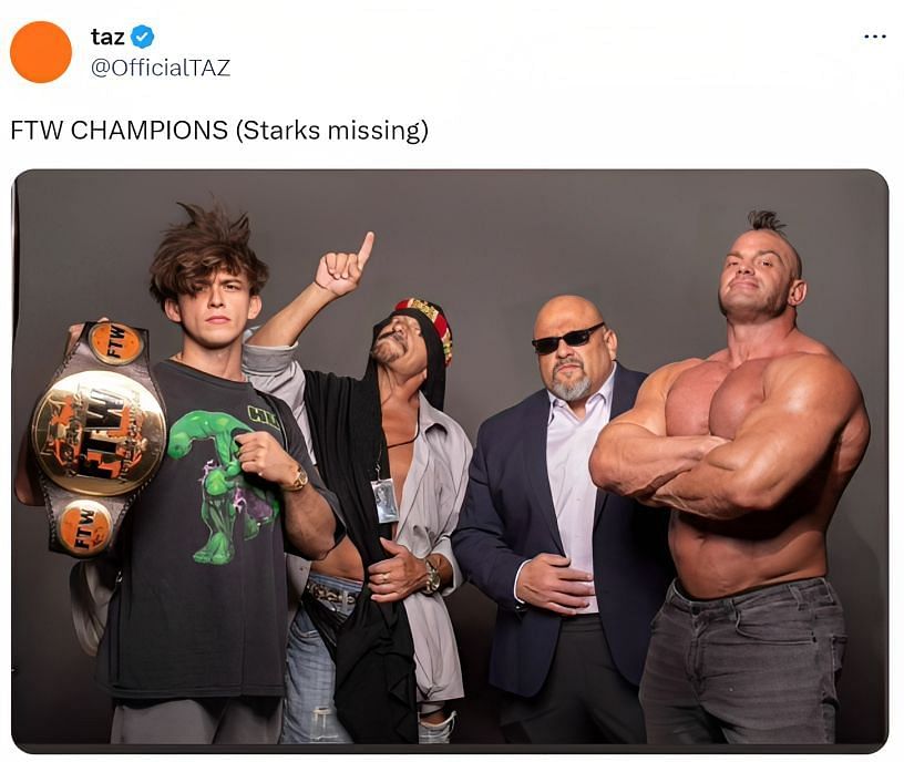 Taz posted the image on Twitter