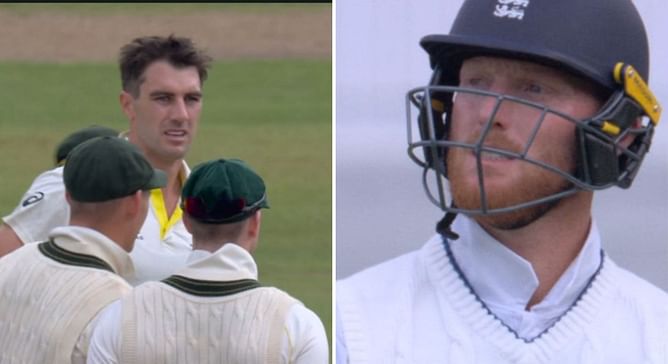 [Watch] Pat Cummins gets crucial breakthrough as Ben Stokes plays it on to the stumps in 4th Ashes Test