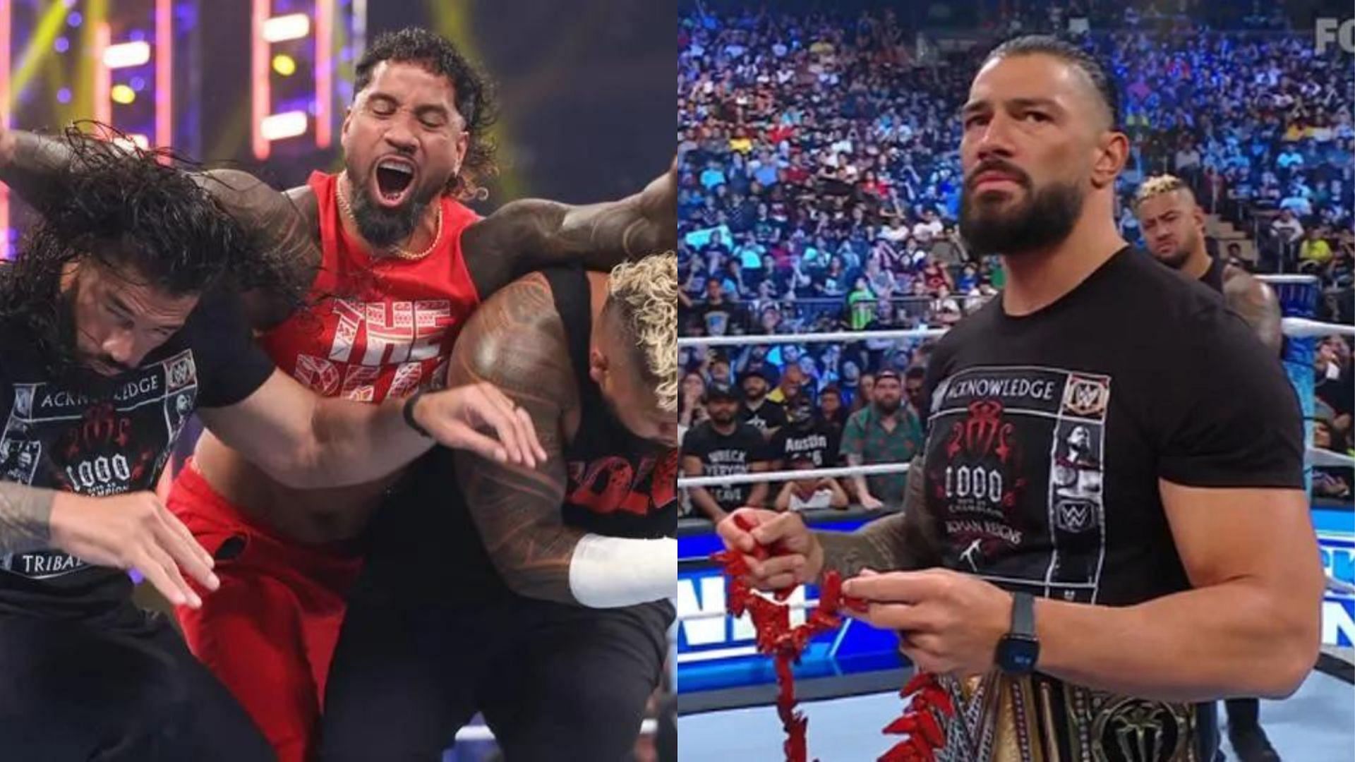 Roman Reigns and Solo Sikoa took out The Usos on SmackDown