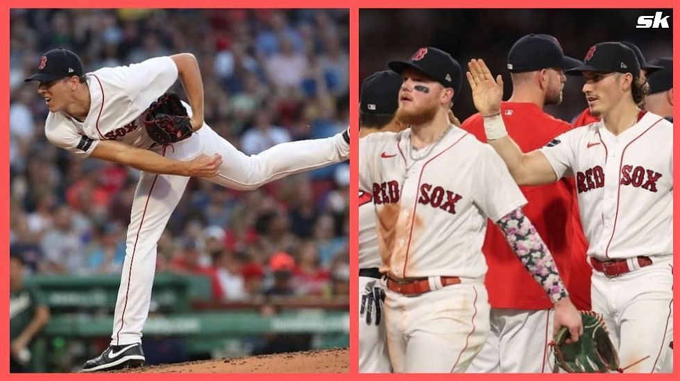 Nick Pivetta pitches for the Boston Red Sox in their match against the Oakland A