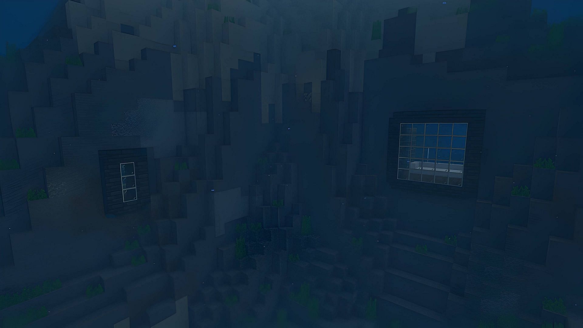 This Minecraft base has a hybrid above-ground/underwater design (Image via Fall Studios)