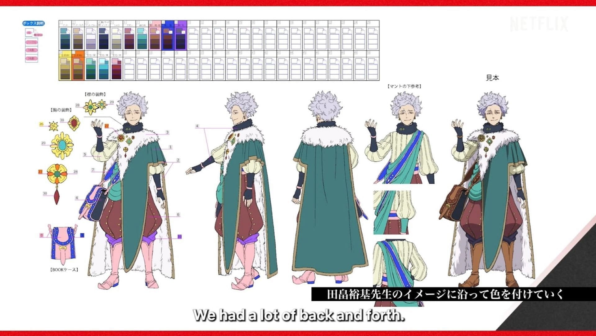 Character design of the Black Clover Movie characters (Image via Netflix)