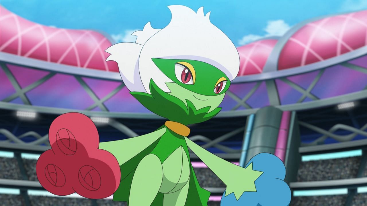 Roserade as seen in the anime (Image via The Pokemon Company)