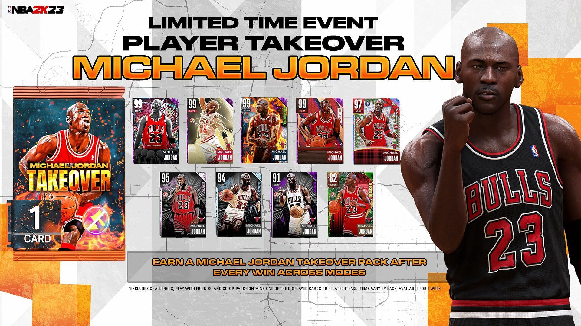 The Michael Jordan Takeover event will go live on Thursday in NBA 2K23 (Image via 2K Sports)