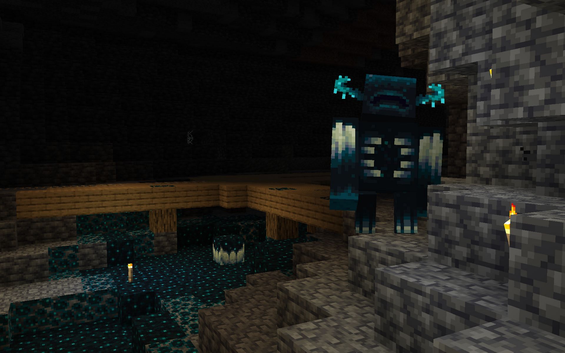 Deep Dark is arguably the scariest biome in Minecraft (Image via Mojang)