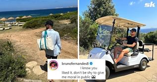 “Don’t be ashamed to give me moral support” – Manchester United hero Bruno Fernandes enjoys banter with Manchester City star while on holiday
