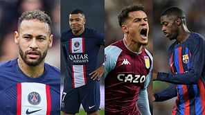 Top 10 most expensive forwards in world football