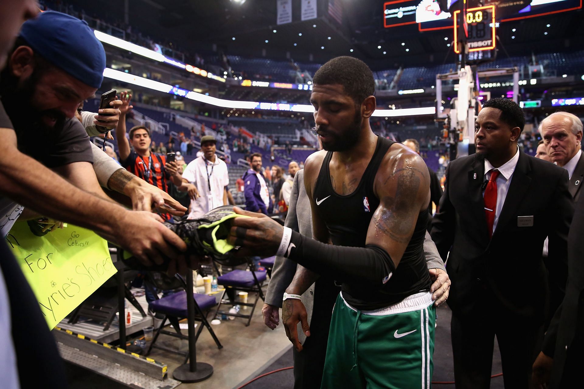 Men's Boston Celtics Kyrie Irving Nike Black Name & Number