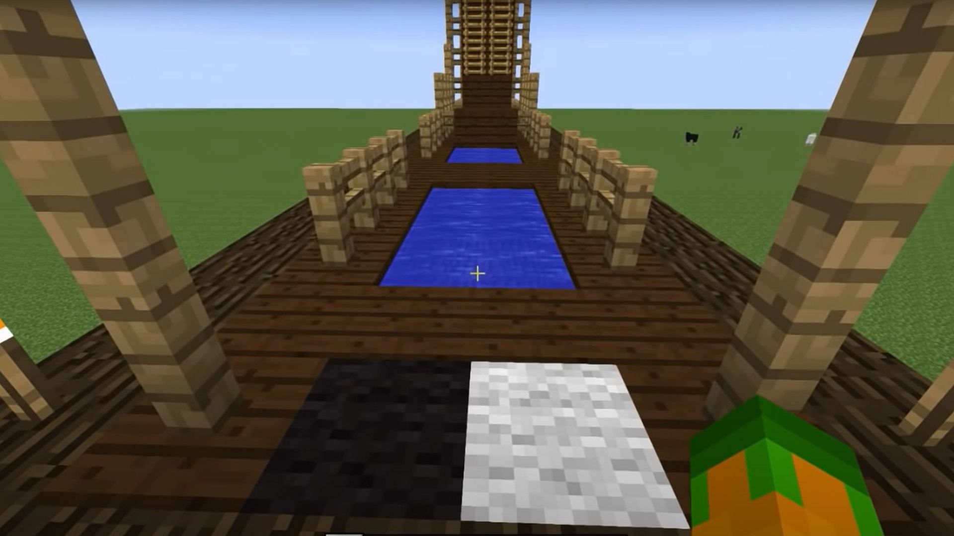 The trick to jump more in Minecraft (Image via Mojang Studios)