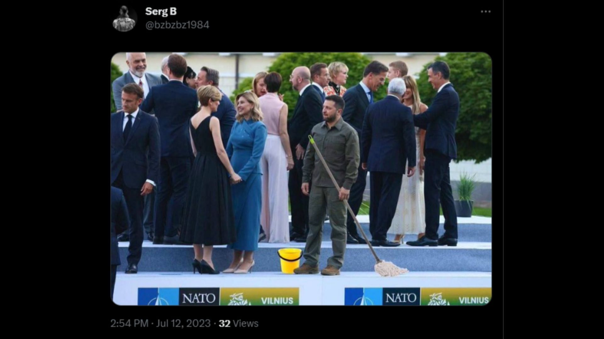 Screenshot of a Twitter user remarking on Zelensky&#039;s viral picture at the Vilnius NATO summit. (Photo @Kanthan2030/Twitter).