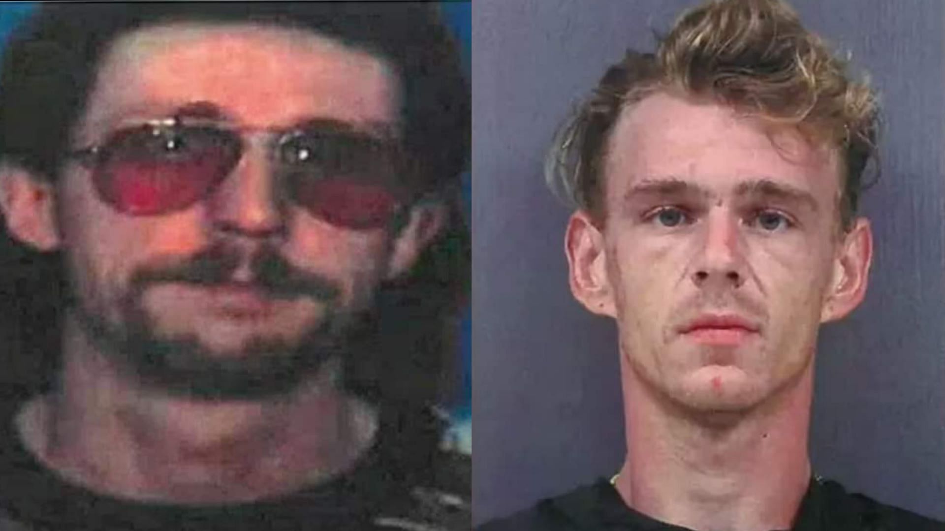 Remains of 56-year-old Jeffrey Sutphin (left) was found inside a barrel floating in SC Lake, suspect 25-year-old Eric Shawn Fetzer (right) arrested. (Image via Cherokee County Sheriff