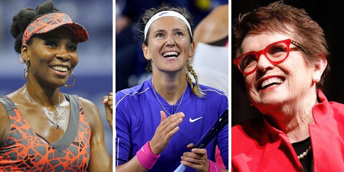 Victoria Azarenka opened up about drawing inspiration from Venus Williams (left) and Billie Jean King (right)