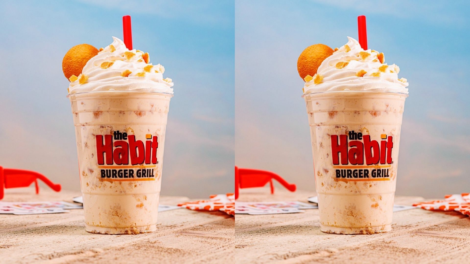 The new Banana Wafer Shake starts at over $5 and will only be available on the menu for a limited time (Image via The Habit Burger Grill)