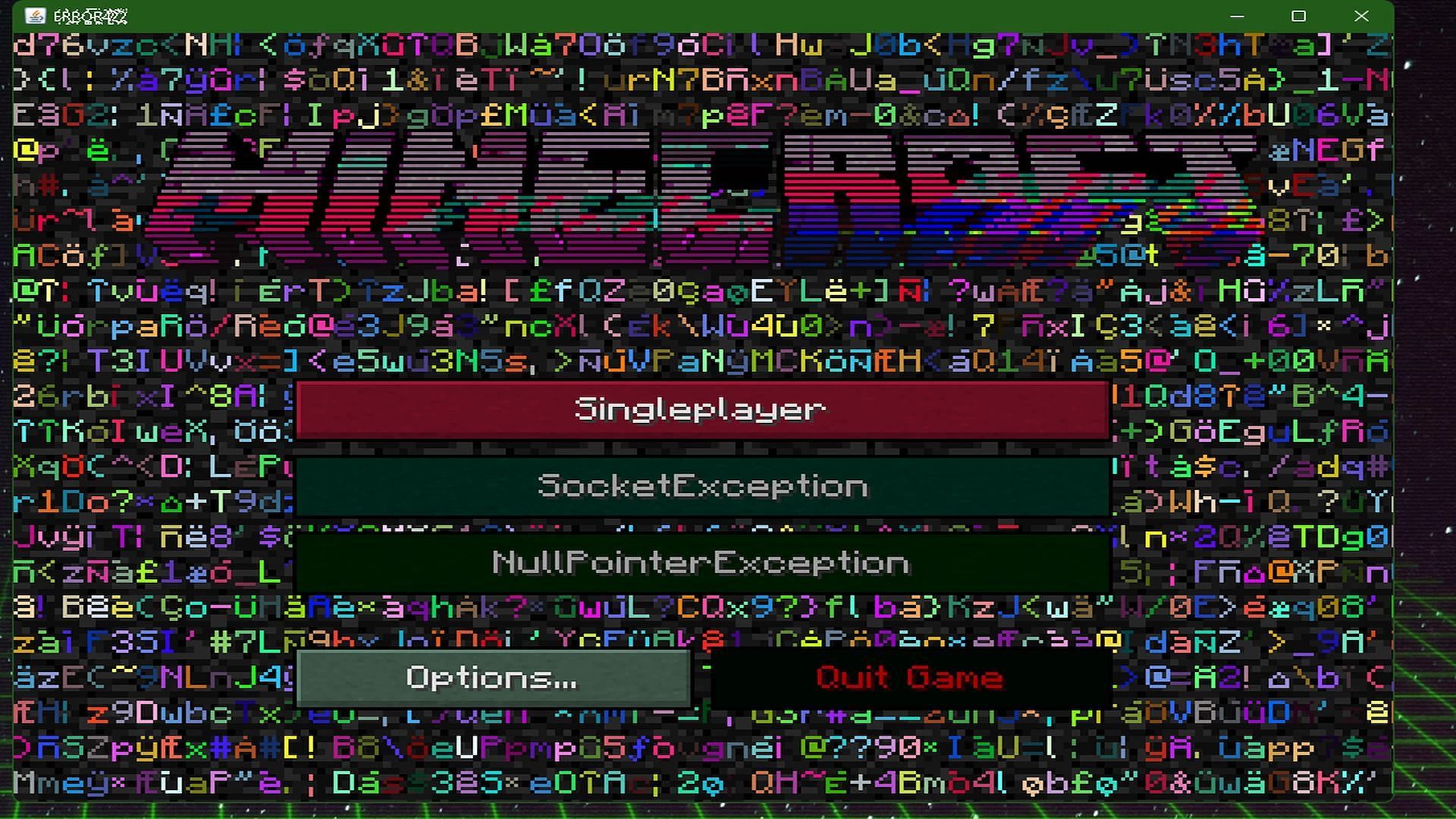The loading screen of Minecraft error 422 (Image via Planet Minecraft)