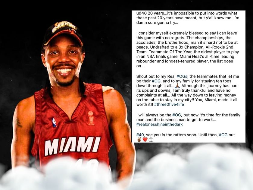 Miami Heat forward Udonis Haslem announces retirement