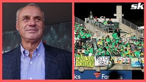 Oakland Athletics fans react to city mayor presenting ballpark proposal to MLB commissioner to keep team in Bay Area: "30 years too late"