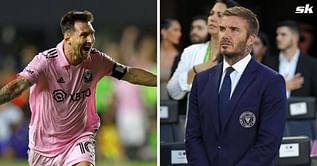 David Beckham and Lionel Messi share hug during Inter Miami training ahead of Atlanta United clash