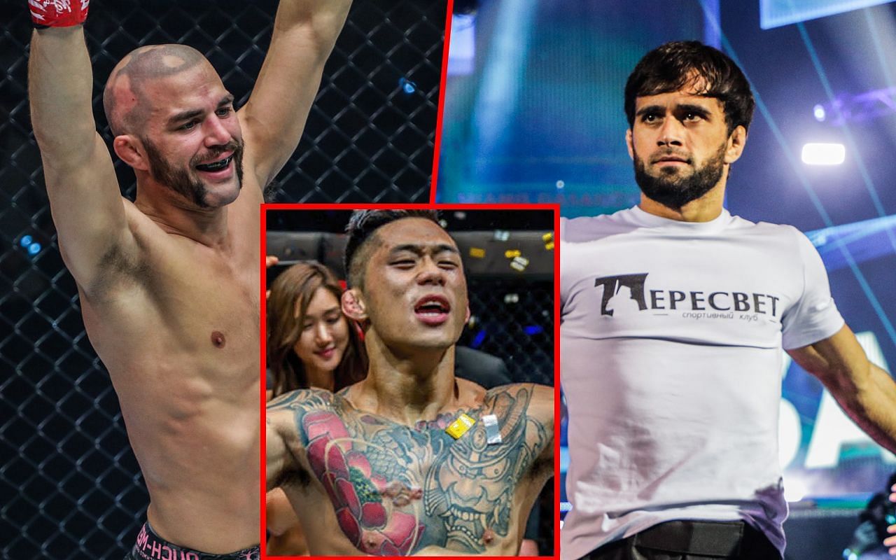 Garry Tonon (L) / Martin Nguyen (C) / Shamil Gasanov (R) -- Photo by ONE Championship