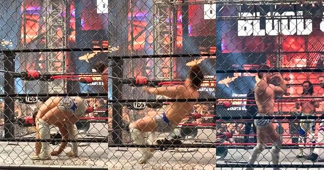 [WATCH] Kota Ibushi purposely hurts himself after AEW Blood and Guts match; even Kenny Omega and Young Bucks were stunned!