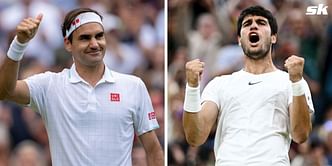 Watch: Carlos Alcaraz hits Roger Federer-esque around-the-post winner during Wimbledon 4R