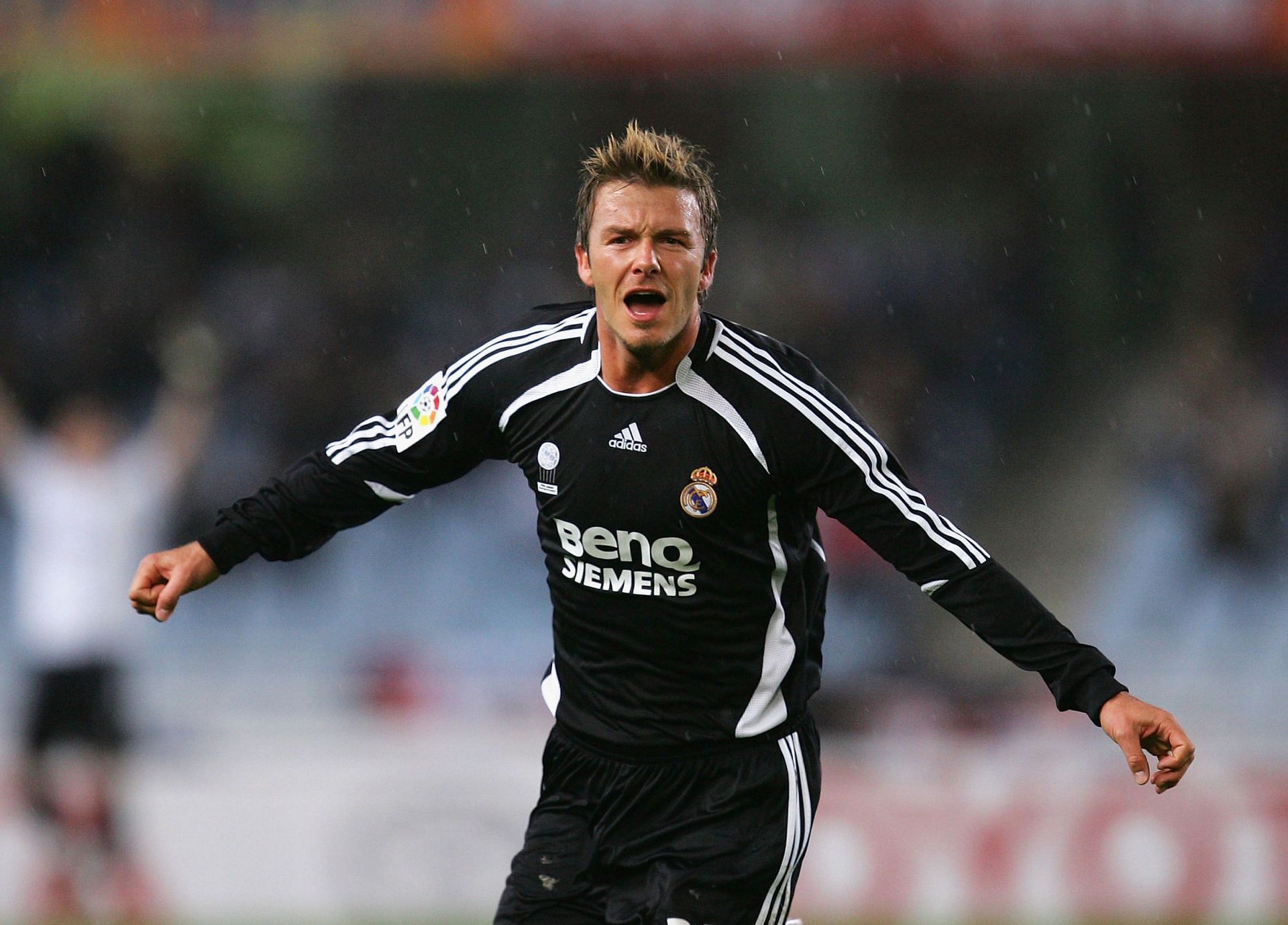 David Beckham in action for Real Madrid