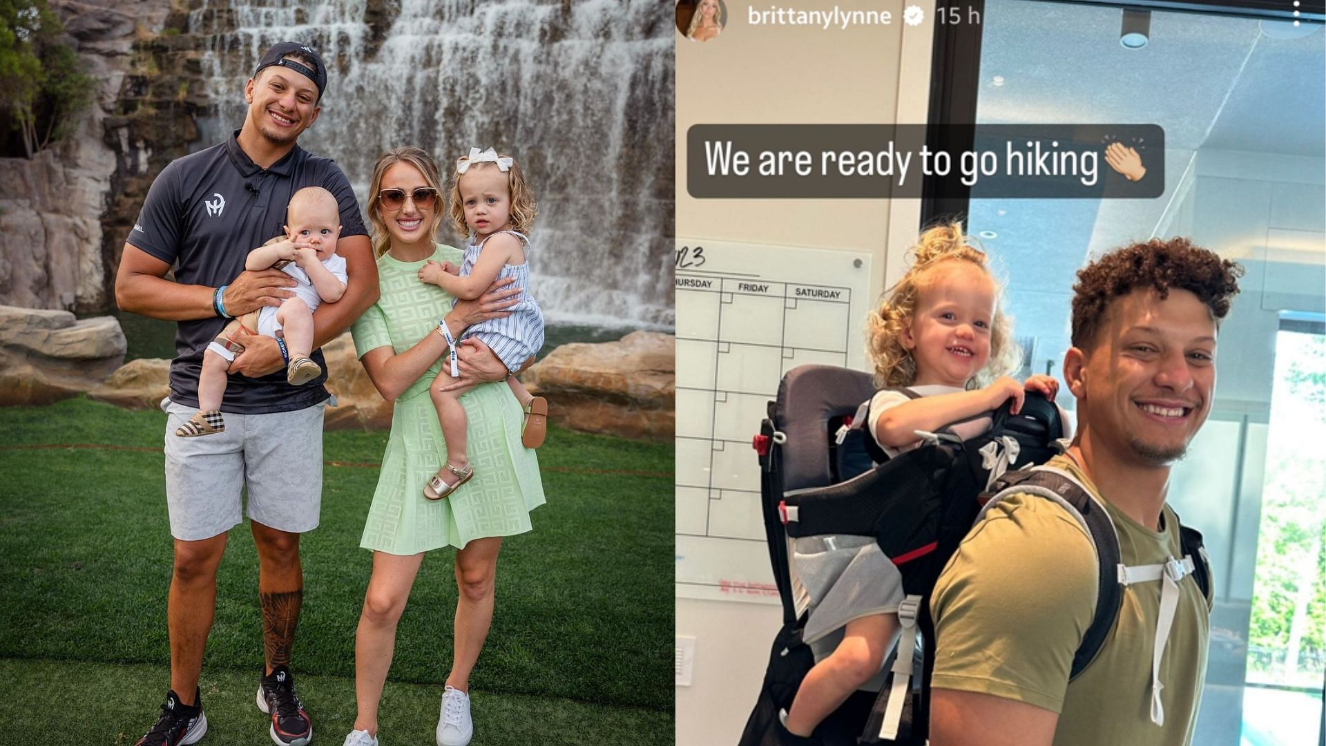 Patrick Mahomes and family prepare for a hiking trip. 