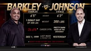 When Charles Barkley mocked Ernie Johnson on live TV for his massive forehead -"That thing look like a globe"