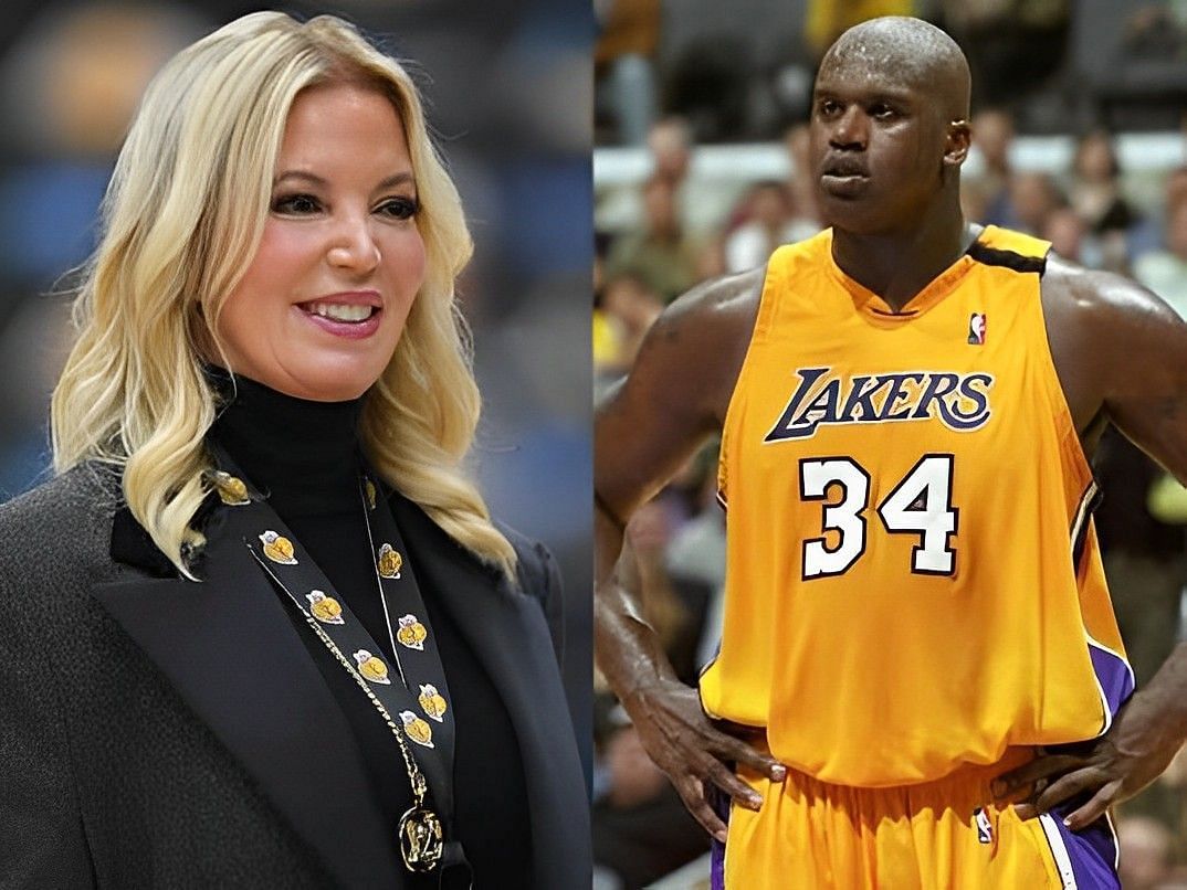 LA Lakers owner Jeanie Buss and LA Lakers legend Shaquille O