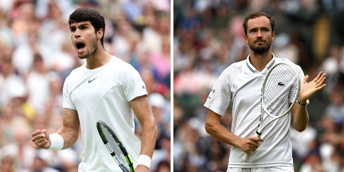 Carlos Alcaraz vs Daniil Medvedev is one of the Wimbledon semifinals