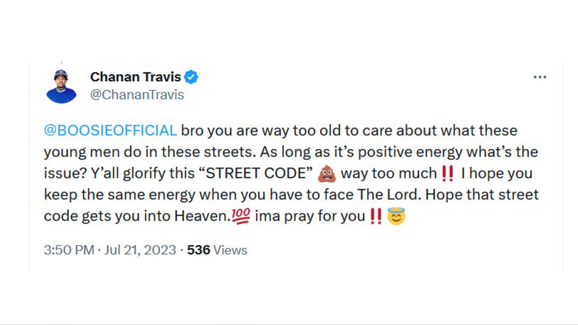 Netizens slam Badazz for his opinion on Kodak Black&rsquo;s collaboration with 6ix9ine (Image via Twitter / @ChananTravis)