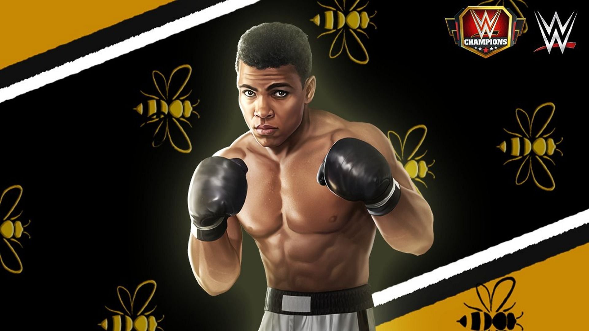 Mohammed Ali poster in WWE Champions 