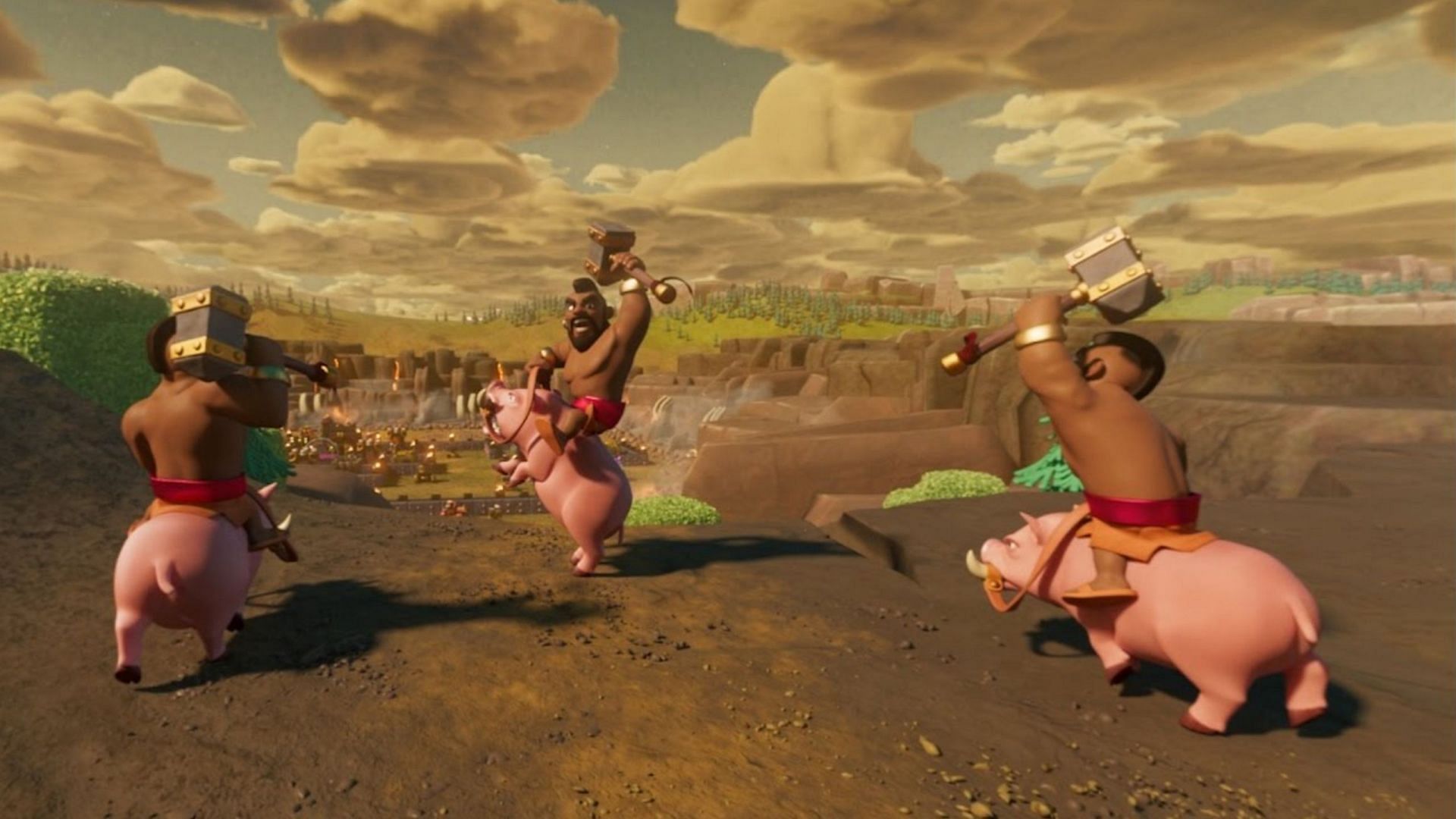 Hog Rider going into battle (Image via Supercell)