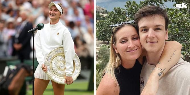 "The first emotion I saw in him over 8 years" - Marketa Vondrousova jokes about her husband crying after her Wimbledon triumph