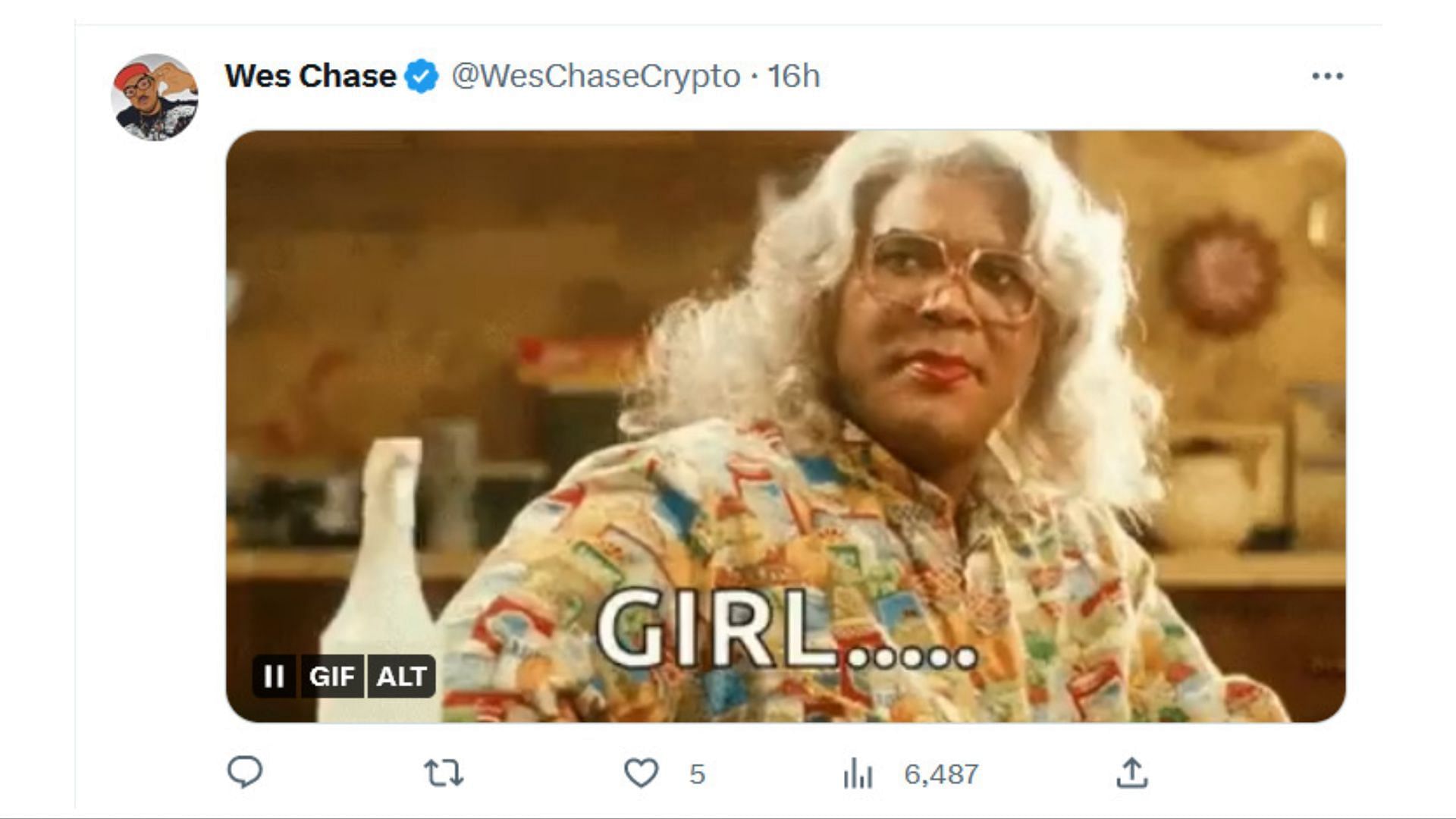 Netizens hilariously reacted to the incident (Image via Twitter / @WesChaseCrypto)